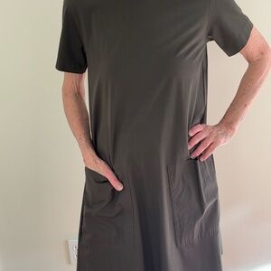 COS A-Line Dress Dark Khaki color Size S